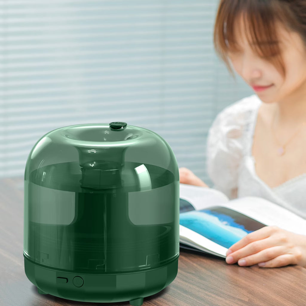 Ultrasonic Cool Mist Humidifier, USB Humidifier with Colorful Light, Quiet Air Humidifier for Bedroom, Nursery, Office, Indoor Plants(500Ml, Green)