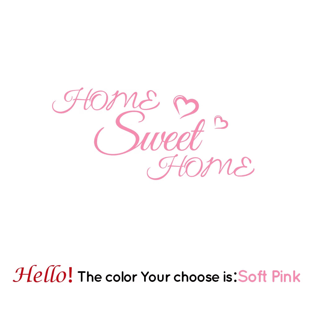 Home Sweet Home Home Decoration Accessories for Bedroom Vinyl Decals Diy Pvc Home Decoration Accessories