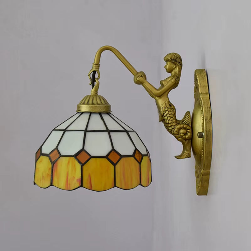 Tiffany Vintage Led Wall Light for Home Decore Living Room Bedside Stair Corridor Hotel Stained Glass Decor Bedside Lamp