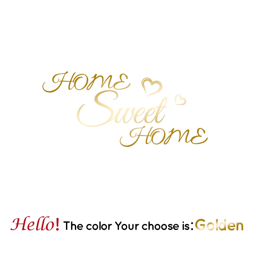 Home Sweet Home Home Decoration Accessories for Bedroom Vinyl Decals Diy Pvc Home Decoration Accessories