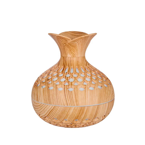 300Ml USB Air Humidifier, Mini Humidifier Desktop Humidifier, Hollow Vase Shape Humidifier with Colorful Night Lights